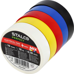 Bandă izolatoare PVC 0,18 mm x 19 mm x 18 m amestec de 5 culori (5) S042276630