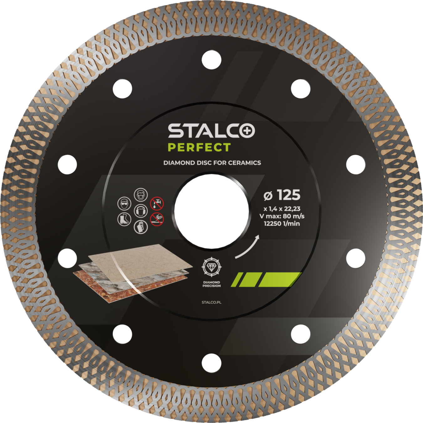 Disc diamant 125mmx1.4mm ceramica STALCO PERFECT S-71962