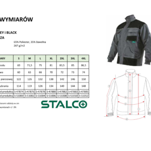 Hanorac de lucru BASIC LINE gri STALCO