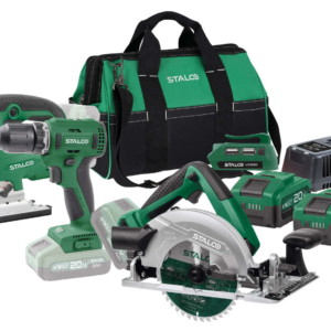 Kit combinat de scule electrice (S-97337+S-97331+S-97312) + 2x 4,0Ah STALCO S-97375