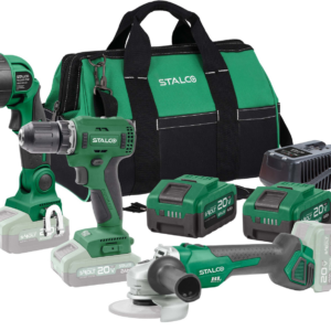 Kit combinat scule electrice (S-97303+S-97312+S-97351) + 2x STALCO S-97379 de 4,0 Ah