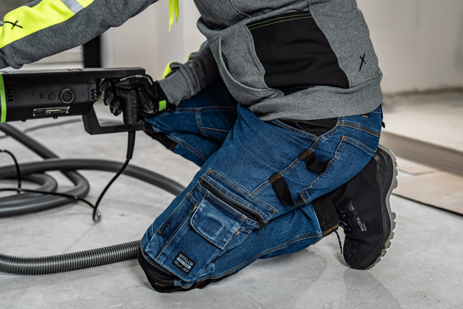 Pantaloni de lucru JEAN bleumarin STALCO PERFECT